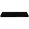 Pakabinamos lentynos, 4vnt., juodos, 60x23,5x3,8cm, MDF