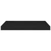 Pakabinamos lentynos, 4vnt., juodos, 60x23,5x3,8cm, MDF