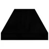 Pakabinamos lentynos, 4vnt., juodos, 90x23,5x3,8cm, MDF