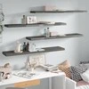 Pakabinamos lentynos, 4vnt., pilkos, 120x23,5x3,8cm, MDF