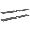 Pakabinamos lentynos, 4vnt., pilkos, 120x23,5x3,8cm, MDF
