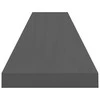 Pakabinamos lentynos, 4vnt., pilkos, 120x23,5x3,8cm, MDF