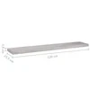 Pakabinamos lentynos, 4vnt., pilkos, 120x23,5x3,8cm, MDF