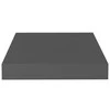 Pakabinamos lentynos, 4vnt., pilkos, 23x23,5x3,8cm, MDF