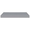 Pakabinamos lentynos, 4vnt., pilkos, 60x23,5x3,8cm, MDF