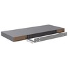 Pakabinamos lentynos, 4vnt., pilkos, 60x23,5x3,8cm, MDF