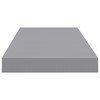 Pakabinamos lentynos, 4vnt., pilkos, 60x23,5x3,8cm, MDF