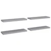 Pakabinamos lentynos, 4vnt., pilkos, 80x23,5x3,8cm, MDF