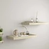 Pakabinamos sieninės lentynos, 2vnt., ąžuolo, 50x23x3,8cm, MDF
