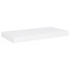 Pakabinamos sieninės lentynos, 2vnt., baltos, 50x23x3,8cm, MDF