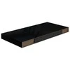 Pakabinamos sieninės lentynos, 2vnt., juodos, 50x23x3,8cm, MDF
