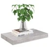 Pakabinamos sieninės lentynos, 2vnt., pilkos, 40x23x3,8cm, MDF