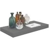 Pakabinamos sieninės lentynos, 2vnt., pilkos, 50x23x3,8cm, MDF