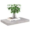 Pakabinamos sieninės lentynos, 2vnt., pilkos, 50x23x3,8cm, MDF
