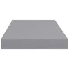 Pakabinamos sieninės lentynos, 2vnt., pilkos, 50x23x3,8cm, MDF