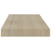 Pakabinamos sieninės lentynos, 4vnt., ąžuolo, 50x23x3,8cm, MDF