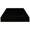 Pakabinamos sieninės lentynos, 4vnt., juodos, 50x23x3,8cm, MDF