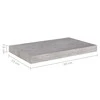 Pakabinamos sieninės lentynos, 4vnt., pilkos, 50x23x3,8cm, MDF