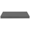 Pakabinamos sieninės lentynos, 4vnt., pilkos, 50x23x3,8cm, MDF