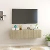 TV staliukas Pakabinamos televizoriaus spintelės, 2vnt., ąžuolo, 60x30x30cm
