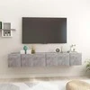 TV staliukas Pakabinamos televizoriaus spintelės, 3vnt., pilkos, 60x30x30cm