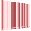 Pakaitinis audinys markizei, raudonas/baltas, 3,5x2,5m