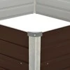 Pakeltas sodo lovelis, rudas, 129x129x46cm, galvan. plienas