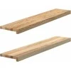 Palangės, 2 vnt, 100x20x2 cm, neapdorotas ąžuolo medienos