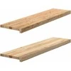 Palangės, 2 vnt, 100x25x2 cm, neapdorotas ąžuolo medienos