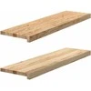 Palangės, 2 vnt, 90x25x2 cm, neapdorotas ąžuolo medienos
