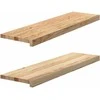 Palangės, 2 vnt, 90x30x2 cm, neapdorotas ąžuolo medienos