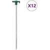 Palapinės kaiščiai, 12vnt., 25cm, skersmuo 7mm, plienas ir PP