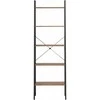 Pastatoma lentyna, 5 aukštų, tamsiai ruda/juoda, 56x35x174cm
