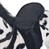 Stovintis pliušinis žaislas žirgas, juodas ir baltas, XXL
