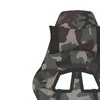 Masažinė žaidimų kėdė su pakoja, juoda ir kamufliažinė, audinys