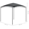 Pavėsinė, antracito spalvos, 3x3x2,65m, 180 g/m²
