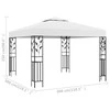 Pavėsinė, baltos spalvos, 3x3m, 180g/m²