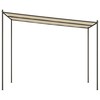 Pavėsinė, smėlio spalvos, 3x3m, audinys ir plienas, 180g/m²