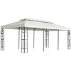 Pavėsinė su dvigubu stogu, baltos spalvos, 6x3m, plienas