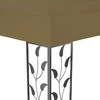 Pavėsinė su dvigubu stogu, taupe spalvos, 3x4m, 180g/m²