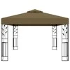 Pavėsinė su dvigubu stogu, taupe spalvos, 3x4m, 180g/m²