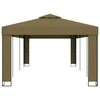 Pavėsinė su dvigubu stogu, taupe spalvos, 3x6m, 180g/m²