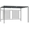 Pavėsinė su įtraukiamu stogu, antracito, 4x3x2,3m, 180g/m²