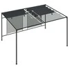 Pavėsinė su įtraukiamu stogu, antracito, 4x3x2,3m, 180g/m²