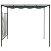 Pavėsinė su įtraukiamu stogu, antracito, 4x3x2,3m, 180g/m²