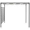 Pavėsinė su įtraukiamu stogu, kreminė, 3x4x2,3m, 180g/m²