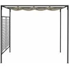 Pavėsinė su įtraukiamu stogu, taupe spalvos, 3x4x2,3m, 180g/m²