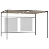 Pavėsinė su įtraukiamu stogu, taupe spalvos, 3x4x2,3m, 180g/m²