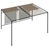 Pavėsinė su įtraukiamu stogu, taupe spalvos, 3x4x2,3m, 180g/m²