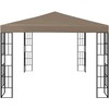 Pavėsinė su lempučių girliandomis LED, taupe, 4x3m
